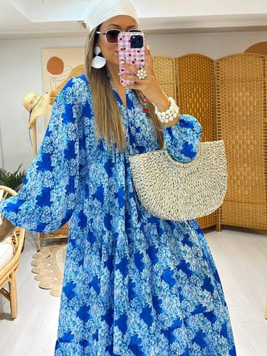 فستان قطن تركي جذاب