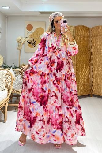 فستان قطن تركي مهفهف