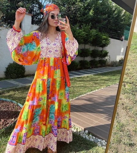 فستان قطن تركي متميز