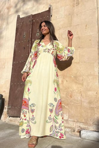 فستان قطن تركي هادئ