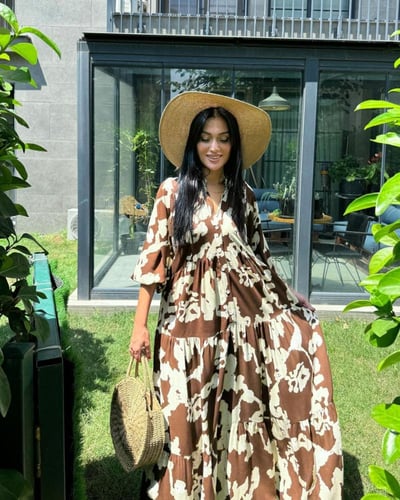 فستان قطن تركي جذاب