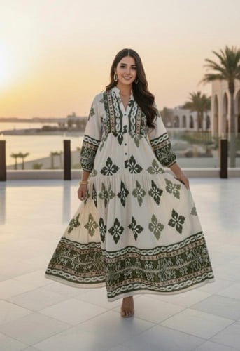 فستان قطن تركي جذاب