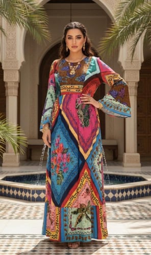 فستان قطن تركي متميز