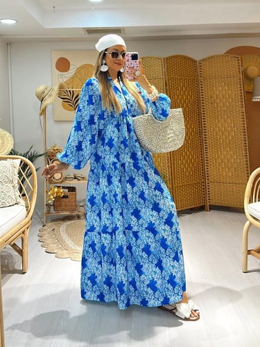 فستان قطن تركي جذاب