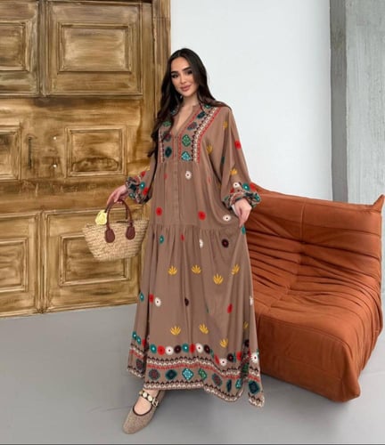 فستان قطن تركي راقي