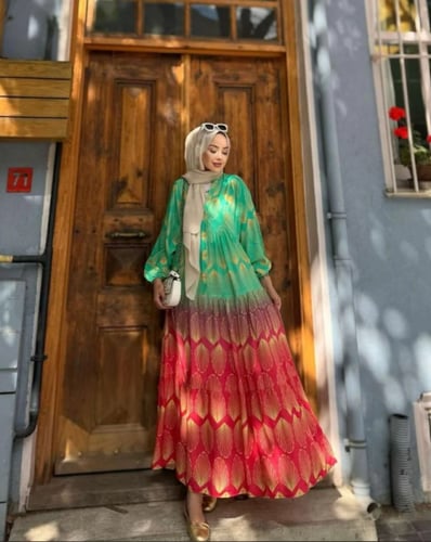 فستان قطن تركي ناعم