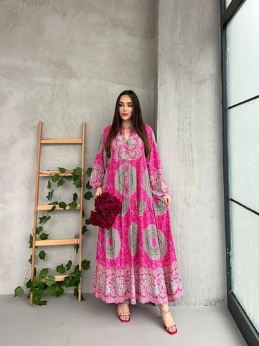 فستان قطن تركي جذاب