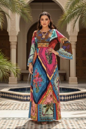 فستان قطن تركي ناعم