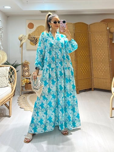 فستان قطن تركي جذاب