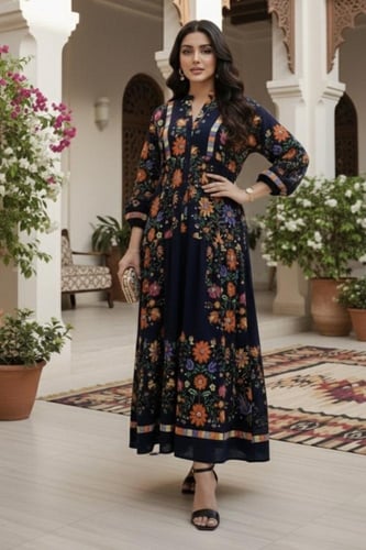 فستان قطن تركي جذاب