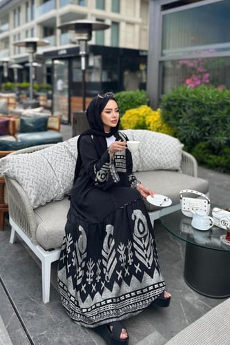 فستان قطن تركي هادئ