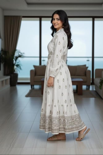 فستان بتصميم كلاسيكي