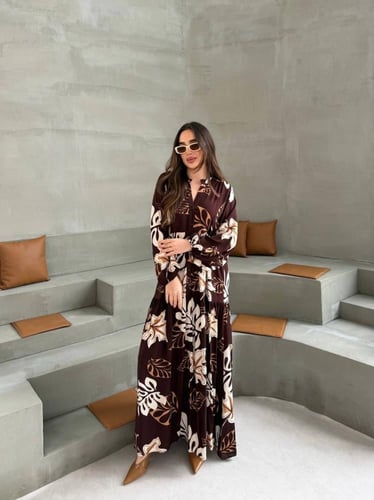 فستان قطن تركي شامواه