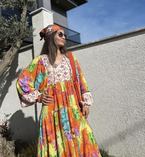 فستان قطن تركي متميز