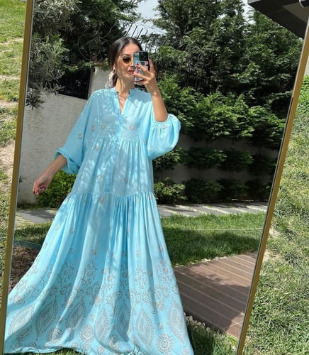 فستان قطن تركي جذاب