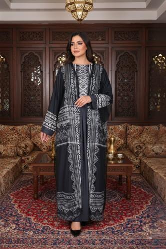 عباية راقية بفستان داخلي