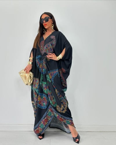 فستان قطن تركي مفرفش