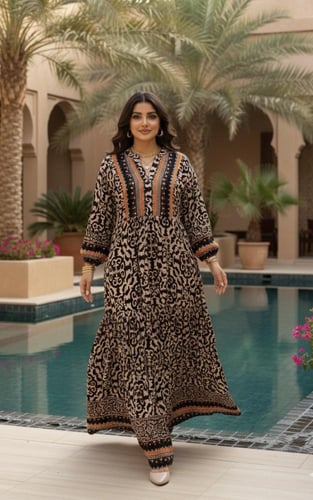 فستان بتصميم عصري