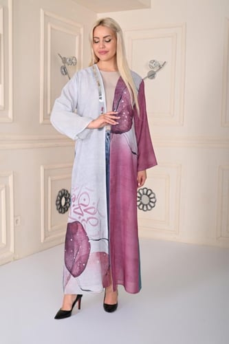 عباية راقية بخامة الكتان