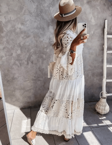 فستاننا الجميل ذو الخامة العالية! تمتعي بالراحة وا...