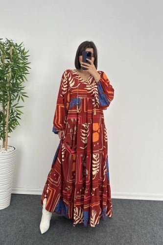 فستان قطن تركي بارد