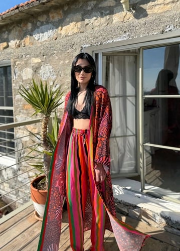 طقم (كيمونو+بنطلون+حزام)