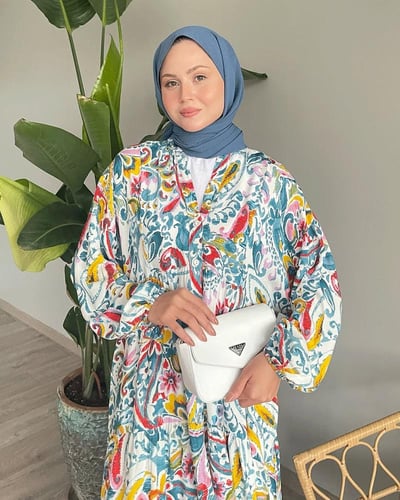 فستان قطن ايطالي مميز