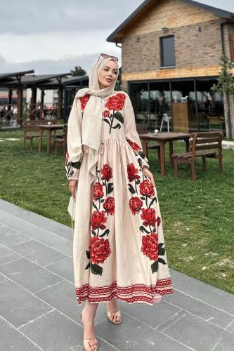 فستان قطن تركي ناعم