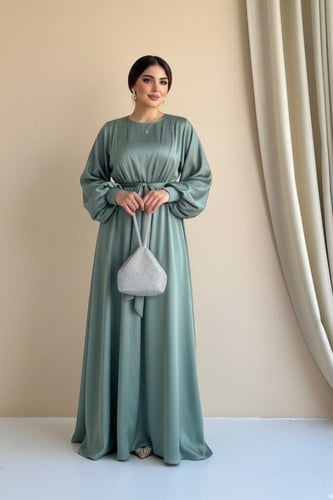 فستان قطعتين مع حزام