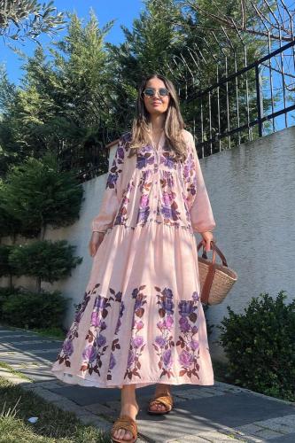 فستان قطن تركي هادئ