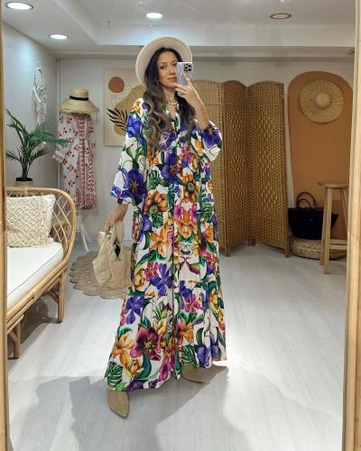 فستان قطن بلمسة فخامة