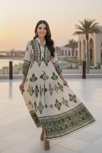 فستان قطن تركي جذاب