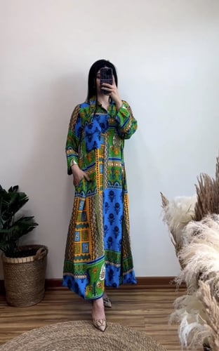 فستان قطن تركي مميز