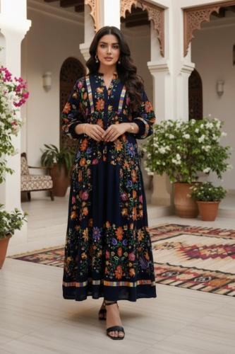 فستان قطن تركي جذاب