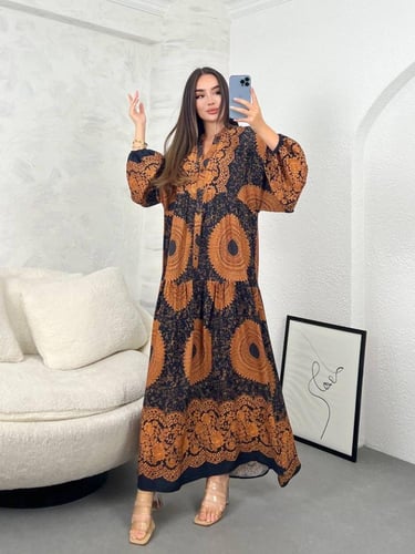 فستان قطن بتصميم راقي