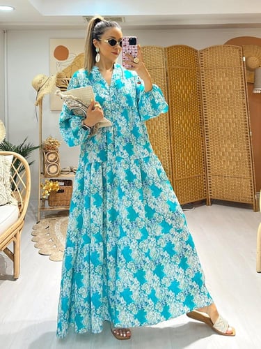 فستان قطن تركي جذاب