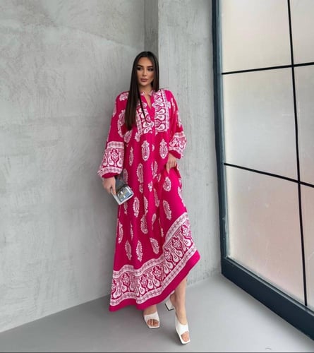 فستان قطن تركي هادئ