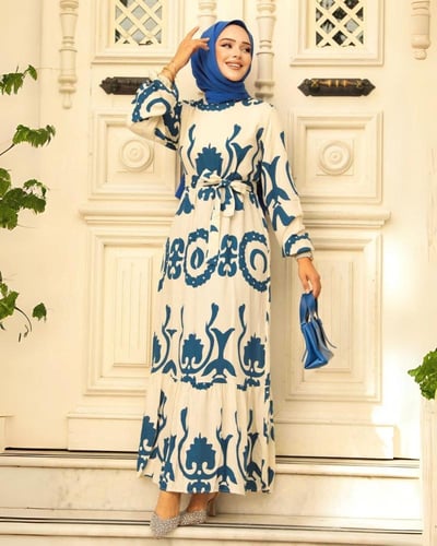 فستان قطن تركي جذاب