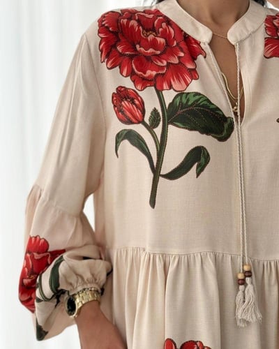 فستان قطن تركي ناعم