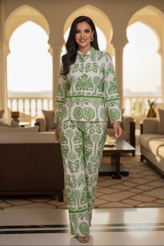 طقم مميز بقصته الواسعة