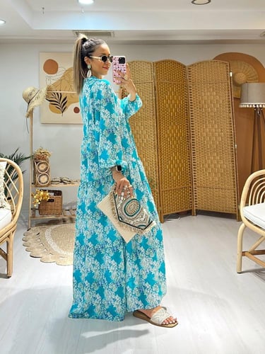 فستان قطن تركي جذاب