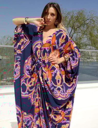 فستان قطن تركي مفرفش