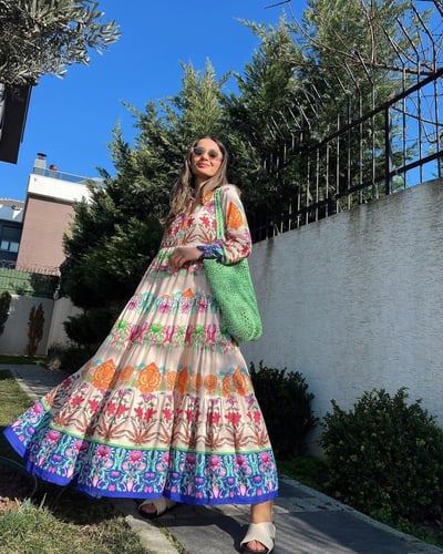 فستان قطن تركي بارد