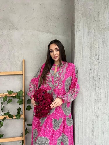 فستان قطن بتصميم راقي