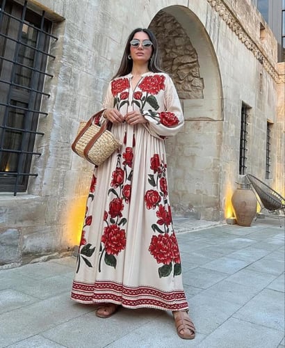 فستان قطن تركي ناعم