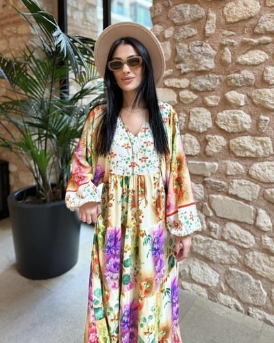 فستان قطن تركي ناعم