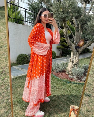 طقم قطن مع حزام