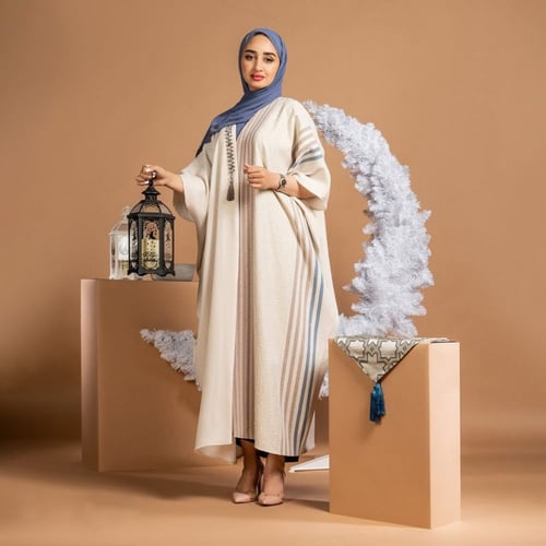 عباية مصممة تصميم خاص بأعلى بجودة عالية من القطن ا...
