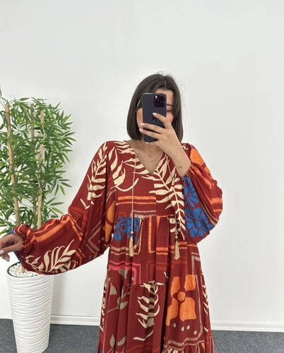 فستان قطن تركي بارد