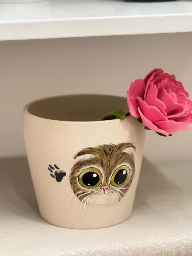 اصيص زرع رسم يدوي ( في حال الطلب راح يتم التواصل م...